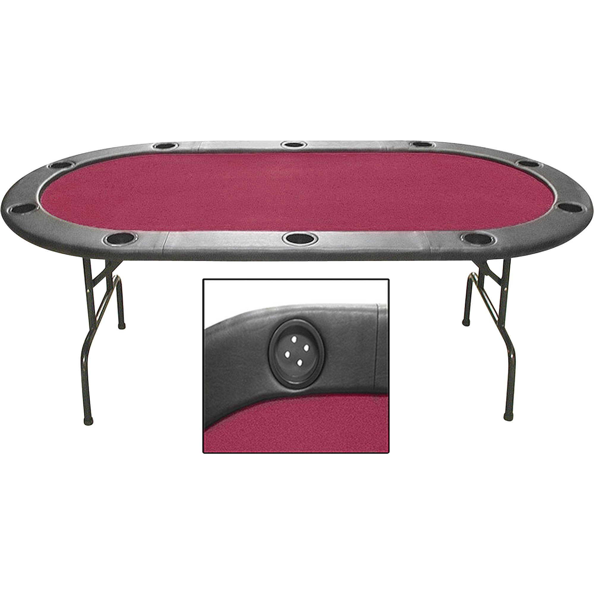 Texas Hold 'Em Poker Table — Full Size, Red, Model# 10-HT1RD